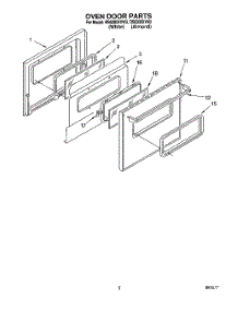 03 - Oven Door parts for Whirlpool Range RS6305XYN3 / from AppliancePartsPros.com