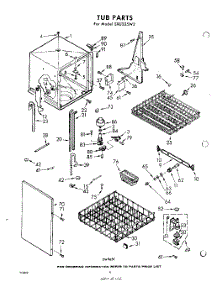 04 - Tub parts for Whirlpool Dishwasher SXU325W2 / from AppliancePartsPros.com