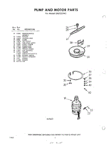 06 - Pump And Motor parts for Whirlpool Dishwasher SXU325W2 / from AppliancePartsPros.com