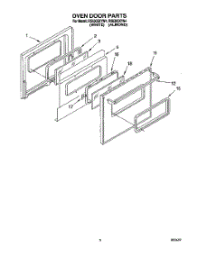 03 - Oven Door parts for Whirlpool Range RS6305XYN4 / from AppliancePartsPros.com