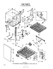 04 - Tub parts for Whirlpool Dishwasher SXU330W0 / from AppliancePartsPros.com