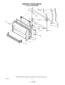 08 - Freezer Door parts for Kitchenaid Refrigerator KTRS22KWAL00 / from AppliancePartsPros.com
