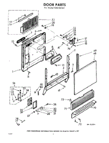 02 - Door parts for Whirlpool Dishwasher SXU330W1 / from AppliancePartsPros.com