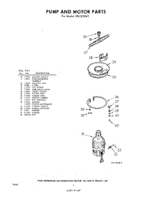06 - Pump And Motor parts for Whirlpool Dishwasher SXU330W1 / from AppliancePartsPros.com