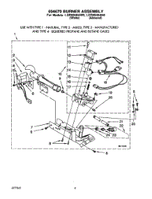 04 - 694670 Burner parts for Whirlpool Dryer LGR6848AN0 / from AppliancePartsPros.com