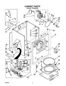 03 - Cabinet parts for Whirlpool Dryer TGDL640AN0 / from AppliancePartsPros.com