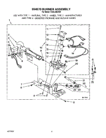 04 - 694670 Burner Assembly parts for Whirlpool Dryer TGDL640AN0 / from AppliancePartsPros.com