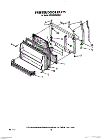 08 - Freezer Door parts for Kitchenaid Refrigerator KTRS22KWAL01 / from AppliancePartsPros.com