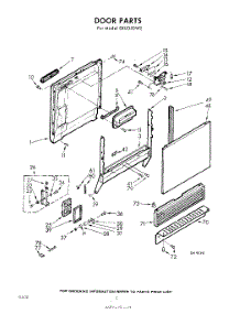 02 - Door parts for Whirlpool Dishwasher SXU350W0 / from AppliancePartsPros.com