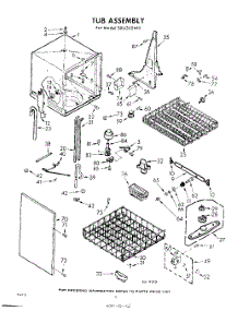 04 - Tub parts for Whirlpool Dishwasher SXU350W0 / from AppliancePartsPros.com