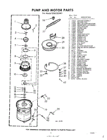 06 - Pump And Motor parts for Whirlpool Dishwasher SXU350W0 / from AppliancePartsPros.com