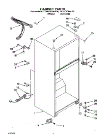 02 - Cabinet parts for Whirlpool Refrigerator TT14CKXAN00 / from AppliancePartsPros.com