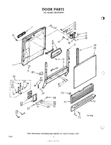 02 - Door parts for Whirlpool Dishwasher SXU350W1 / from AppliancePartsPros.com
