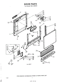 02 - Door parts for Whirlpool Dishwasher SXU400W0 / from AppliancePartsPros.com