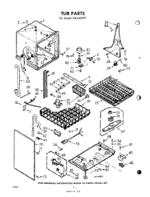 04 - Tub parts for Whirlpool Dishwasher SXU400W1 / from AppliancePartsPros.com
