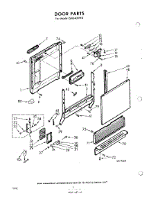 02 - Door parts for Whirlpool Dishwasher SXU400W2 / from AppliancePartsPros.com