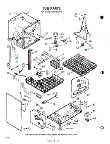 04 - Tub parts for Whirlpool Dishwasher SXU400W2 / from AppliancePartsPros.com