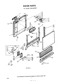 02 - Door parts for Whirlpool Dishwasher SXU400W3 / from AppliancePartsPros.com