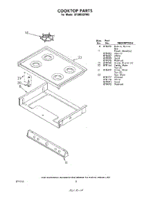 08 - Cook Top parts for Whirlpool Range SF3000SPW0 / from AppliancePartsPros.com