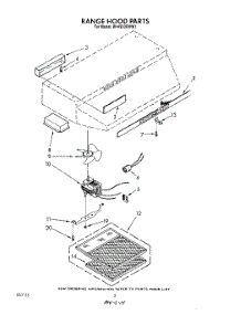 02 - Section parts for Whirlpool Hood RH4930XWN1 / from AppliancePartsPros.com