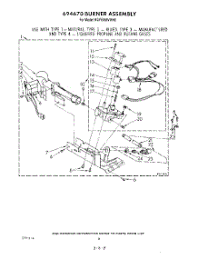 05 - 694670 Burner parts for Kitchenaid Dryer KGYE850VTO0 / from AppliancePartsPros.com