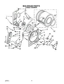 05 - Bulkhead parts for Whirlpool Dryer TGDL680AN0 / from AppliancePartsPros.com