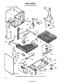 04 - Tub parts for Whirlpool Dishwasher SXU430W0 / from AppliancePartsPros.com