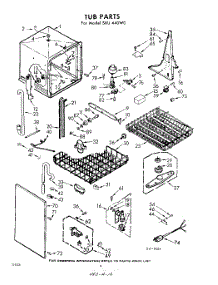 04 - Tub parts for Whirlpool Dishwasher SXU440W0 / from AppliancePartsPros.com