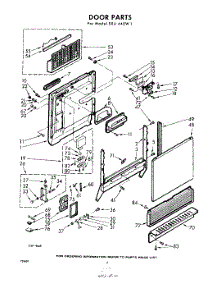 02 - Door parts for Whirlpool Dishwasher SXU440W1 / from AppliancePartsPros.com
