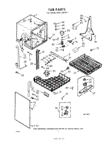 04 - Tub parts for Whirlpool Dishwasher SXU440W1 / from AppliancePartsPros.com