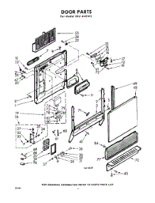 02 - Door parts for Whirlpool Dishwasher SXU440W2 / from AppliancePartsPros.com