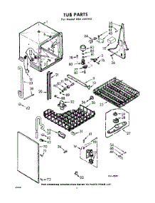 04 - Tub parts for Whirlpool Dishwasher SXU440W2 / from AppliancePartsPros.com