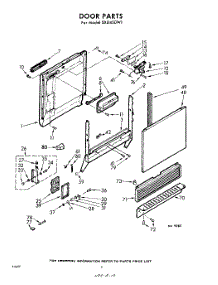 02 - Door parts for Whirlpool Dishwasher SXU450W1 / from AppliancePartsPros.com