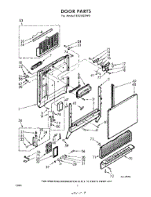 02 - Door parts for Whirlpool Dishwasher SXU500W0 / from AppliancePartsPros.com