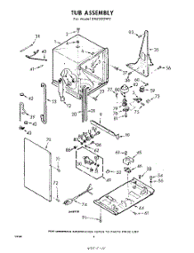04 - Tub parts for Whirlpool Dishwasher SXU500W0 / from AppliancePartsPros.com