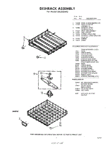 07 - Dish Rack , Lit / Optional parts for Whirlpool Dishwasher SXU500W0 / from AppliancePartsPros.com
