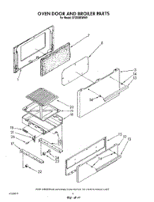 06 - Oven Door And Broiler parts for Whirlpool Range SF3000SWN0 / from AppliancePartsPros.com