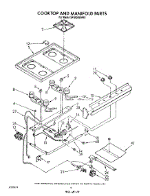 08 - Cook Top And Manifold parts for Whirlpool Range SF3000SWN0 / from AppliancePartsPros.com