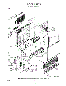 02 - Door parts for Whirlpool Dishwasher SXU500W1 / from AppliancePartsPros.com