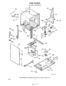 04 - Tub parts for Whirlpool Dishwasher SXU500W1 / from AppliancePartsPros.com