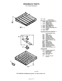 07 - Dish Rack , Lit / Optional parts for Whirlpool Dishwasher SXU500W1 / from AppliancePartsPros.com