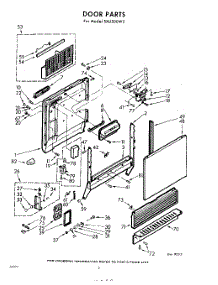 02 - Door parts for Whirlpool Dishwasher SXU500W2 / from AppliancePartsPros.com