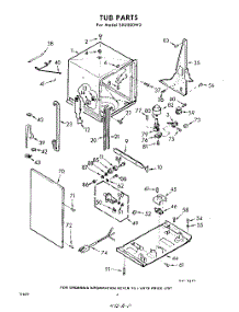 04 - Tub parts for Whirlpool Dishwasher SXU500W2 / from AppliancePartsPros.com