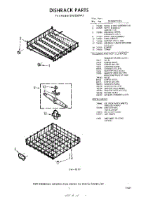 07 - Dish Rack , Lit / Optional parts for Whirlpool Dishwasher SXU500W2 / from AppliancePartsPros.com