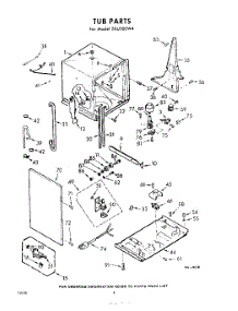 04 - Tub parts for Whirlpool Dishwasher SXU500W4 / from AppliancePartsPros.com