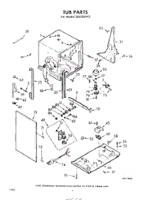 04 - Section parts for Whirlpool Dishwasher SXU500W5 / from AppliancePartsPros.com