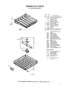 07 - Section parts for Whirlpool Dishwasher SXU500W5 / from AppliancePartsPros.com