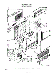 02 - Door parts for Whirlpool Dishwasher SXU530W0 / from AppliancePartsPros.com