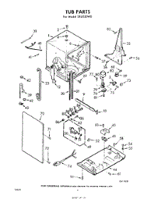 04 - Tub parts for Whirlpool Dishwasher SXU530W0 / from AppliancePartsPros.com