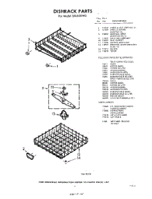 07 - Dish Rack , Lit / Optional parts for Whirlpool Dishwasher SXU530W0 / from AppliancePartsPros.com